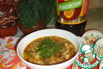 Овощи с квасом по-монастырски