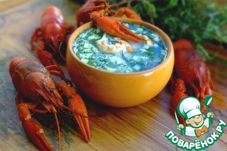 Рыбная окрошка с раками