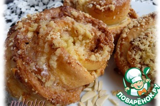 Булочки с шоколадом и орехами