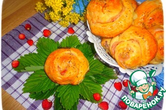 Булочки с клубнично-земляничным пудингом