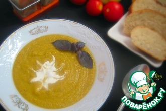 Овощной крем-суп с чечевицей