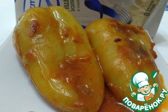 Перец, фаршированный пшеном и грибами