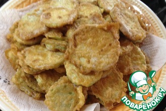 Кабачки в муке и яйце