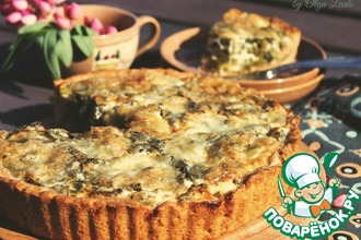 Киш с чесночными стрелками