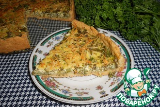 Пирог с сыром и зеленью