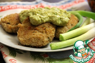 Вегетарианские котлеты с авокадным соусом