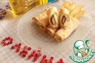 Блины с печенью и яблоком