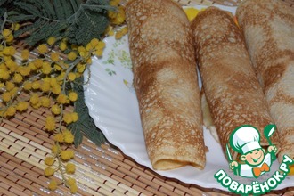 Блины с вареньем и орехами