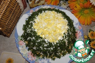 Блинный торт "Селедочное удовольствие"