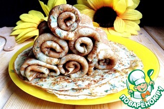 Сырные блины с зеленью
