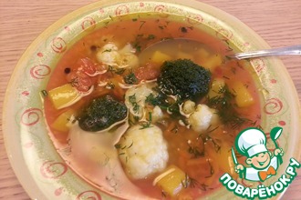 Суп из красной чечевицы с овощами
