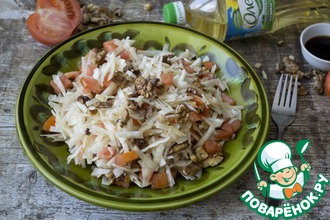 Салат из капусты с грецкими орехами