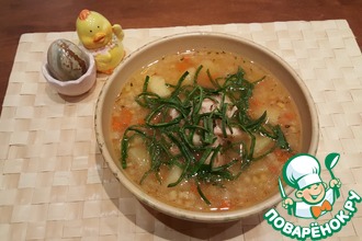Суп картофельный с птитимом