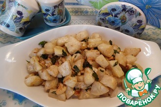 Гарнир из жареного сельдерея