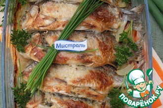 Караси с икрой запеченные