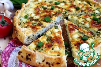 Галета с яйцом, луком и сыром