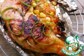 Куриные окорочка с начинкой