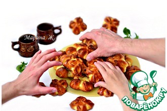 Булочки с творожно-манным кремом