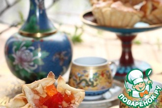 Булочки с мармеладом и яблоком