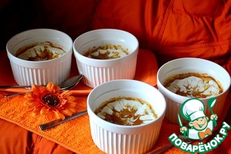 Тыквенный пудинг с рисом и яблоком