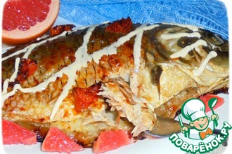 Карп с рисом и грейпфрутом