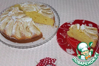 Кукурузный пирог с яблоками и рикоттой