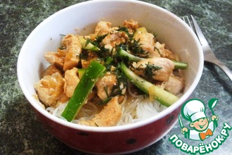 Фунчоза с куриной грудкой по-китайски