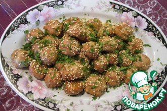 Фрикадельки из курицы в азиатском стиле