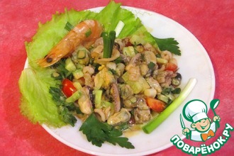 Салат с креветками