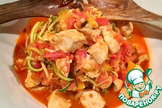 Цуккини "Зудлз" с курицей и томатами