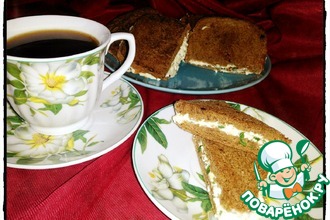 Горячие бутерброды с творогом и чесноком