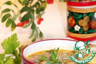 Рассольник с куриными шейками