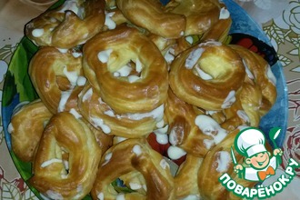 Заварные колечки с творогом