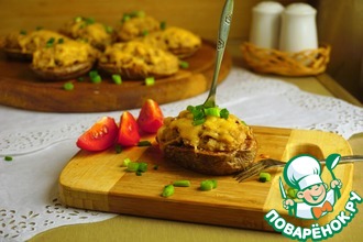Картофельная мини-запеканка с копченой рыбой
