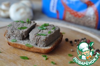 Паштет из печени с грибами и гречкой
