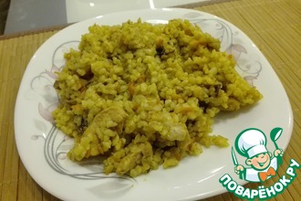 Плов из булгура с индейкой и сухофруктами