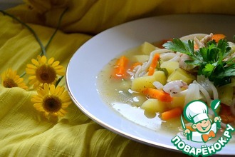 Лапша с курицей и овощами