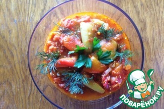 Икра из баклажанов с печеным перцем