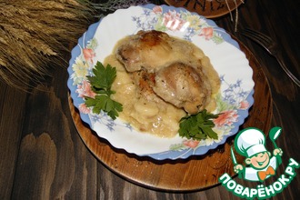Куриные бедрышки "Сорок долек чеснока"