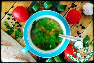 Картофельный суп с соевым соусом