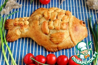 Пирог с рыбой и овощами