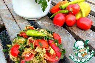 Помидоры, маринованные с кабачками