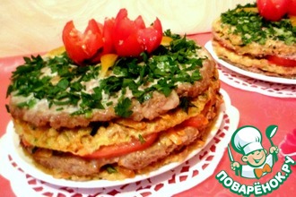 Кабачково-мясные закусочные торты