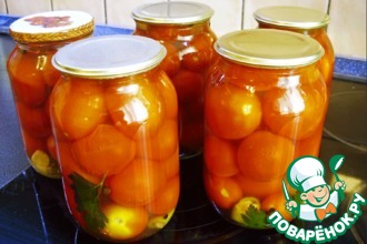 Консервировнные помидоры с яблочным соком