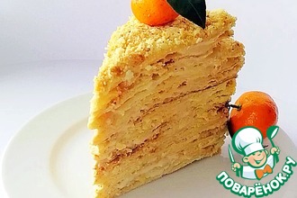 Торт "Наполеон" со вкусом крем-брюле