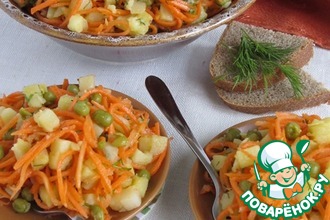 Картофельный салат с корейской морковью