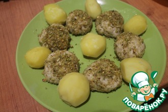 Куриные котлеты в фисташках