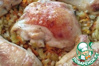 Перловка с курицей в духовке "Удивительная"