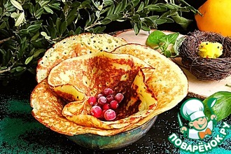 Экзотические блины с мятой и киви