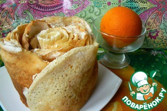 Блинная роза "А-ля Пина колада"